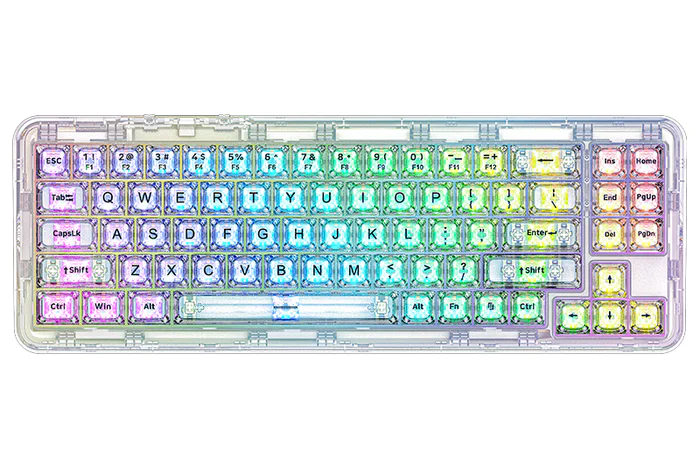新盟X71 透明三模无线机械键盘- zFrontier 装备前线